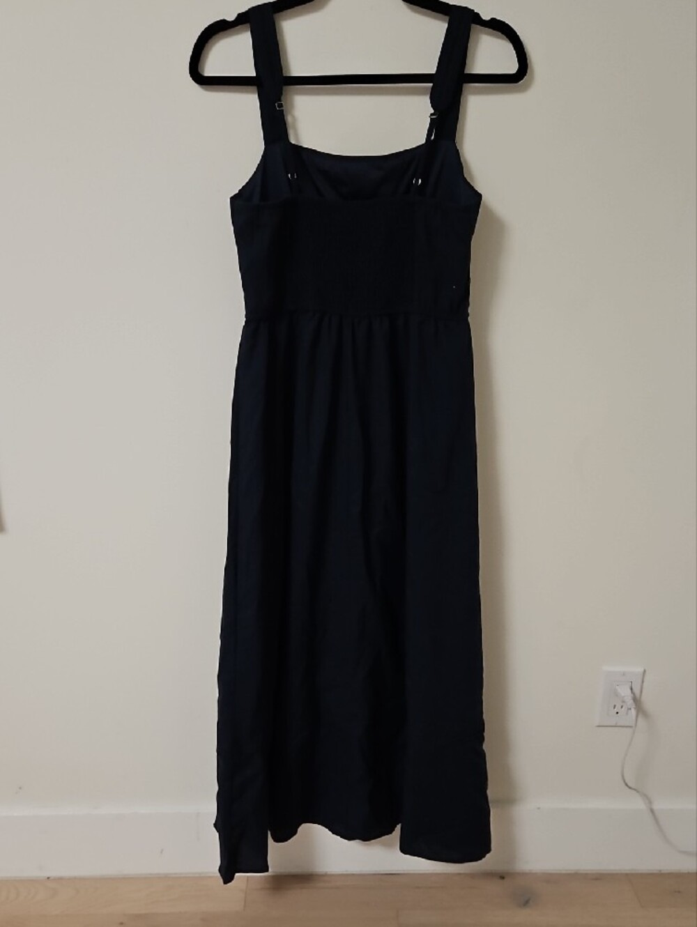 Workshop Republic Clothing Navy Blue Sleeveless Maxi Dress with Square Neck - Picture 2 of 5